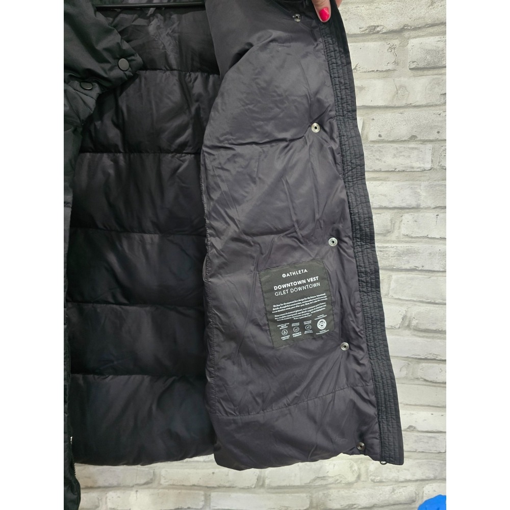 Athleta Gilet Downtown Vest Womens Size 3X Black Full Zip Down Quilted Puffer - Picture 7 of 11